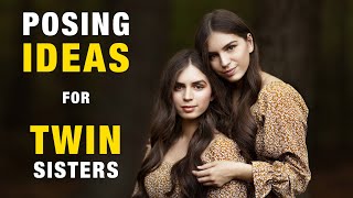 How to Pose Identical Twin Sisters Seniors for Portraits in Fall Season | Canon EOS R5, RF 85mm 1.2L screenshot 5