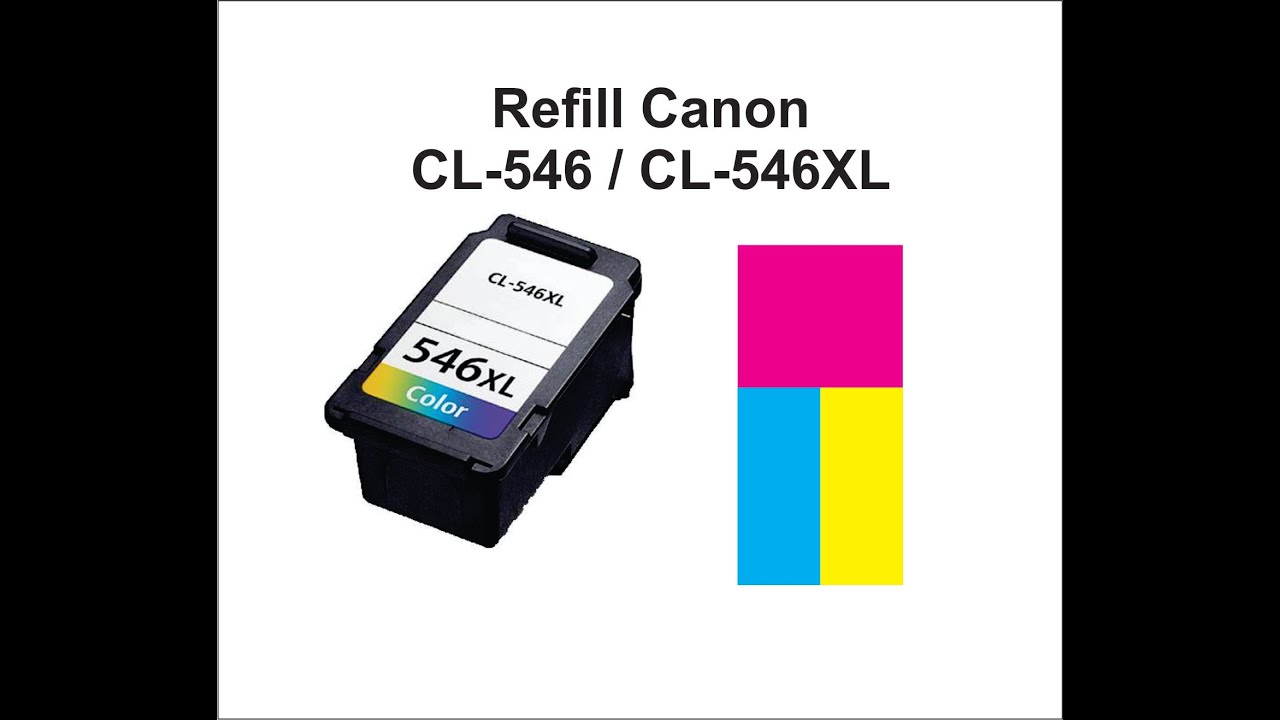 Ondergedompeld Fantasie Barry How to Refill Canon cartridge CL-546 CL-546XL - YouTube