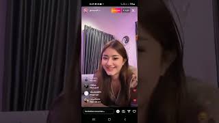 cantiknya ghea youbi saat live ig menggunakan baju tidur