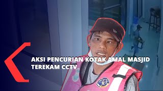 Aksi Pencurian Kotak Amal Masjid Terekam Cctv