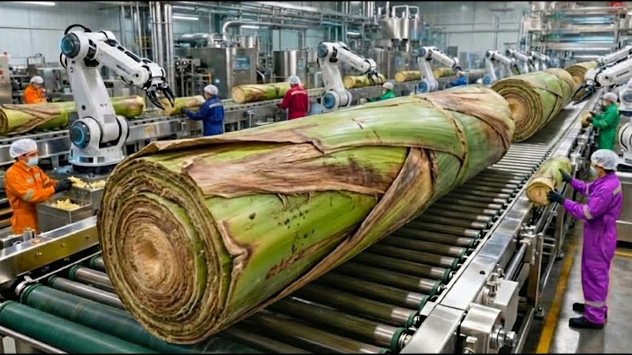 Inside a Modern Banana Stem Factory: How Banana Stem Is Made (Full Process)