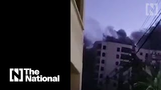 Residential tower in Gaza collapses after Israeli air strike