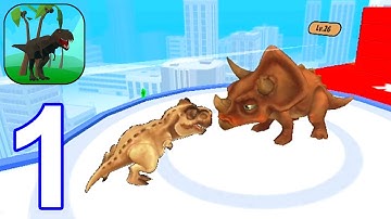 Dino Thrash 3D - Gameplay Walkthrough Part 1 All Levels 1-15 (Android,iOS) #1
