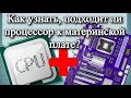 Как узнать, подходит ли процессор к материнской плате?