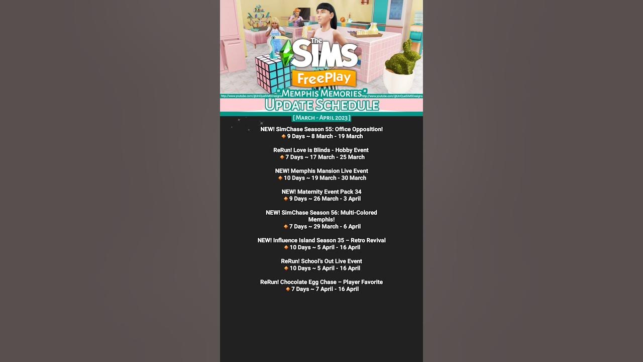 UPDATE SCHEDULE 