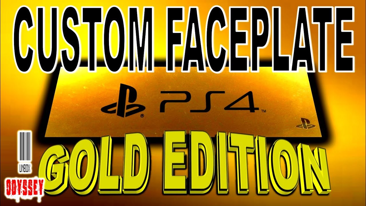 PS4 Custom Faceplate - Gold Edition Unboxing