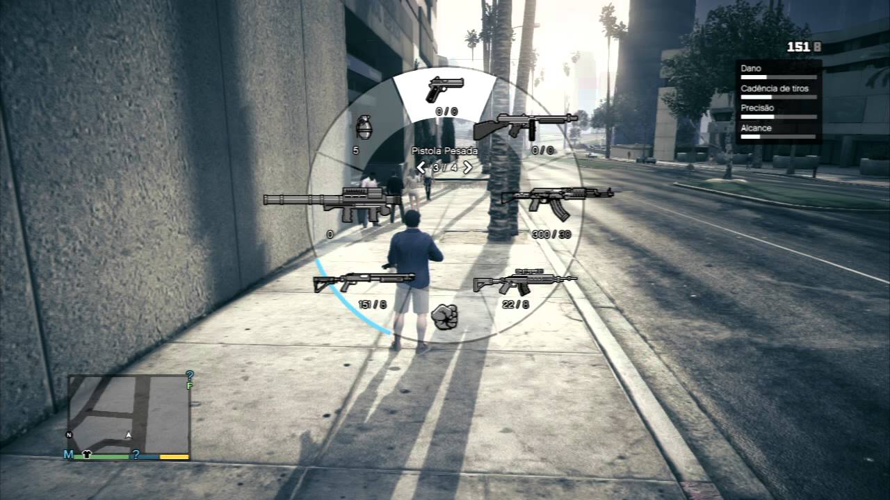 GTA V : Código de Armas e munição - PS3 