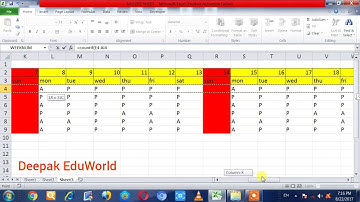 How to Maintain Attendance Sheet in MS excel in Hindi   How to Make Attendance Sheet In Excel   YouT