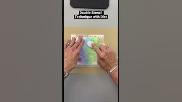 Double Stencil Technique with Dies - Sunday night share! Sweet dreams friends! 💜