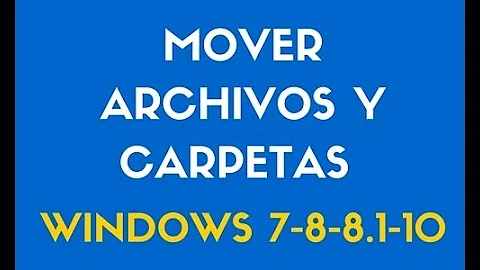 ¿Cómo se mueven los archivos en un PC?