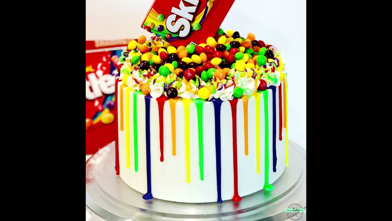 Skittles Cake Skittles Rainbow Drip Piñata Cake I Loved This Project