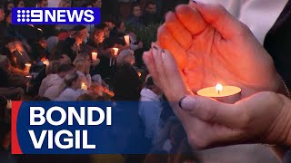 Candlelight vigil held for Westfield Bondi stabbing victims | 9 News Australia