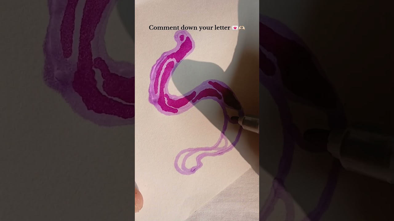 Easy S Letter Calligraphy 😍 | Satisfying Drawing Shorts | Art Viral ✨