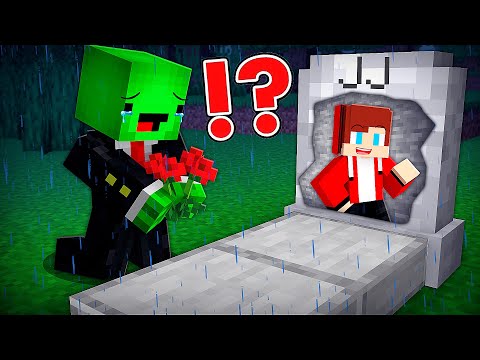 DIED JJ - Sad Story in Minecraft Challenge - Maizen