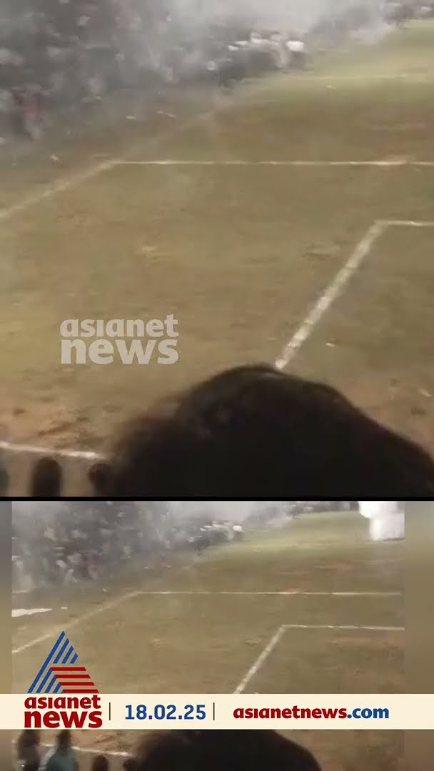 പന്തുകളിക്കിടെ പൊട്ടിച്ച പടക്കം കാണികൾക്കിടയിൽ വീണു, 22 പേർക്ക് പരിക്