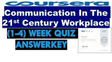 Communication In The 21st Century workplace All Quiz Answer #courseraanswerkey #coursera2020
