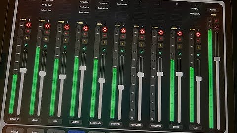 Mixing demo on a custom 10-track TouchOSC interface for Reaper