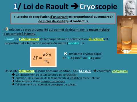 Vidéo: Quelle est la relation mathématique entre l'abaissement du point de congélation et la molalité ?