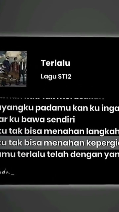 TERLALU#liriklagu #terlalu #status #st12 #story #fyp #fypシ