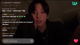 jungkook weverse live (+ ARMYs teasing him abt "ian")😂😭💜 08.03.2023