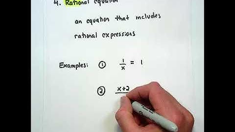 Intermediate Algebra, Lesson 1, Video 16: Rational Equations