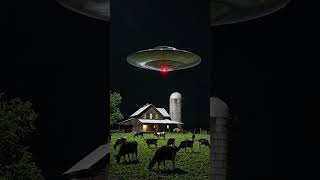 UFO Passes Through Cows At Night #ufoキャッチャー #ufocatcher #fyourpage #youtubeshorts #youtube #fypシ