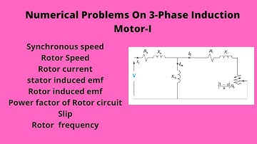 Numerical Problems On 3 phase Induction motor -I