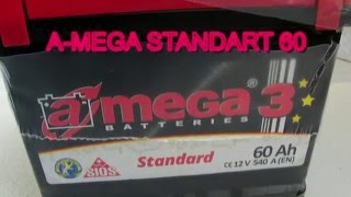 Тест аккумулятора A-Mega Standart 60