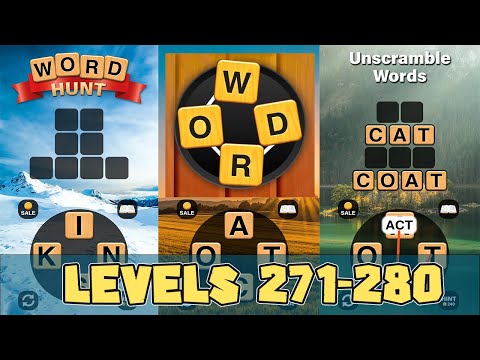 Word Hunt Levels 271 - 280 Answers