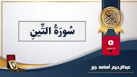 تلاوة خاشعة سورة التين - القارئ الصغير | عبدالرحيم أسامه جبر