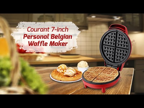 Courant 7-inch Personal Belgian Waffle Maker 