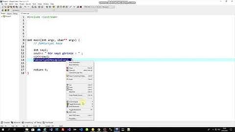 11 C++ Programlama faktoriyel hesaplama