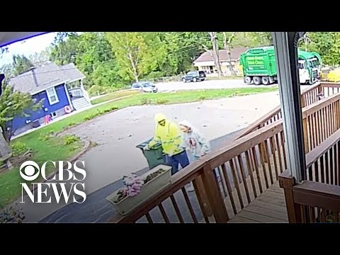 Caught on camera: Sanitation worker helps elderly woman