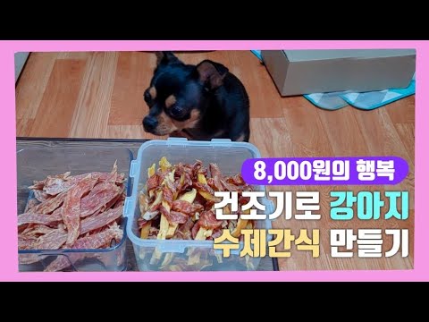 강아지 수제간식 | 건조기로 고구마닭가슴살말이 간식 만들기