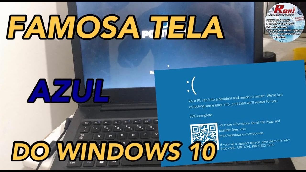 Tela azul no Windows 10 (SOLUÇÃO) ! #windows10 - YouTube