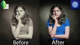 Black and White to Colour Photo Editing | Snapseed | Ps Touch | Android | IPhone screenshot 4