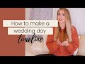 How to make a wedding day timeline