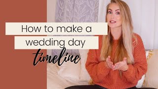 How to make a wedding day timeline