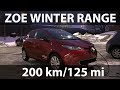 Renault Zoe ZE40 winter range test