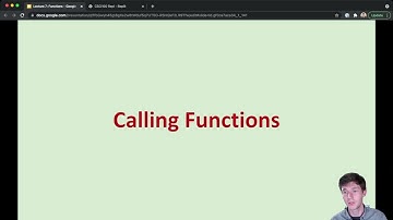 CSCI100: Lecture 7.1 - Calling Functions