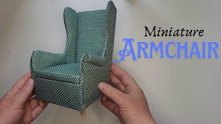 DIY Miniature Armchair | Dollhouse Furniture | Barbie Doll | 1/6 scale