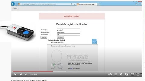 Sistema web huella digital uareu 4500