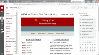 Copying  Canvas Course, changing dates