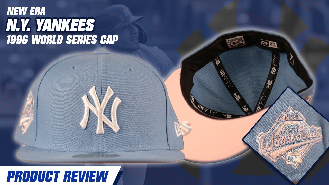 NY Yankees Ice Blue 96 World Series Pink Bottom Fitted