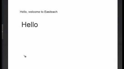 Handwriting in Easiteach Next Generation