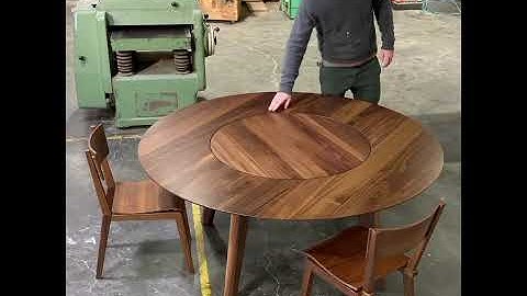 Lazy Susan Dining Table/Black Walnut/2019 Dim Sum style