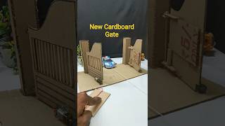 New Cardboard Open Close Gate Mechanism with DC Motor | DIY Automatic Gate Project #tech #shorts #dc