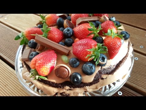 Black Magic Chocolate Cake with Chocolate Mousse and Berries