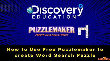 How to use Free Online Puzzlemaker to Create Word Search Puzzle #elearning #education #puzzle