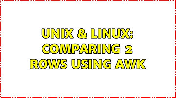 Unix & Linux: Comparing 2 rows using awk